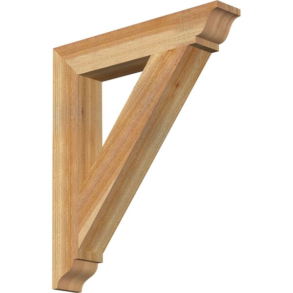 Ekena Millwork Traditional Traditional Rough Sawn Bracket, Western Red Cedar, 4"W x 24"D x 28"H BKT04X24X28TRA01RWR - main
